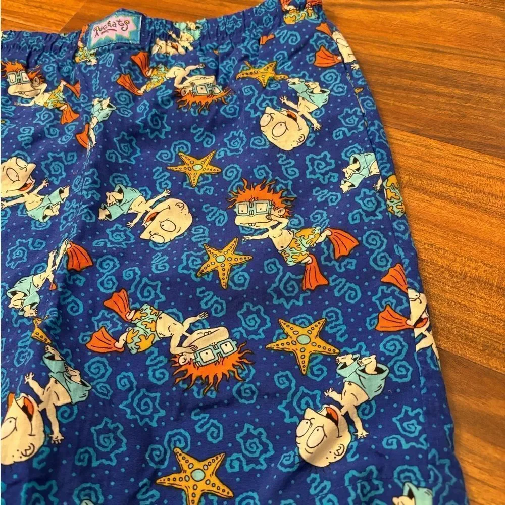 Rugrats vintage 1996 Nickelodeon blue swim trunks